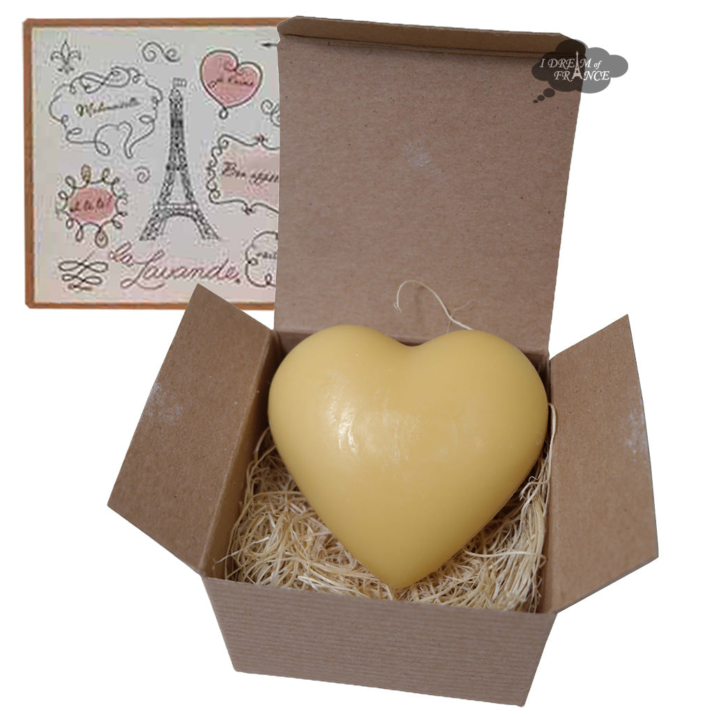 La Lavande Lemongrass Heart Soap in Whimsical Eiffel Tower Kraft Box