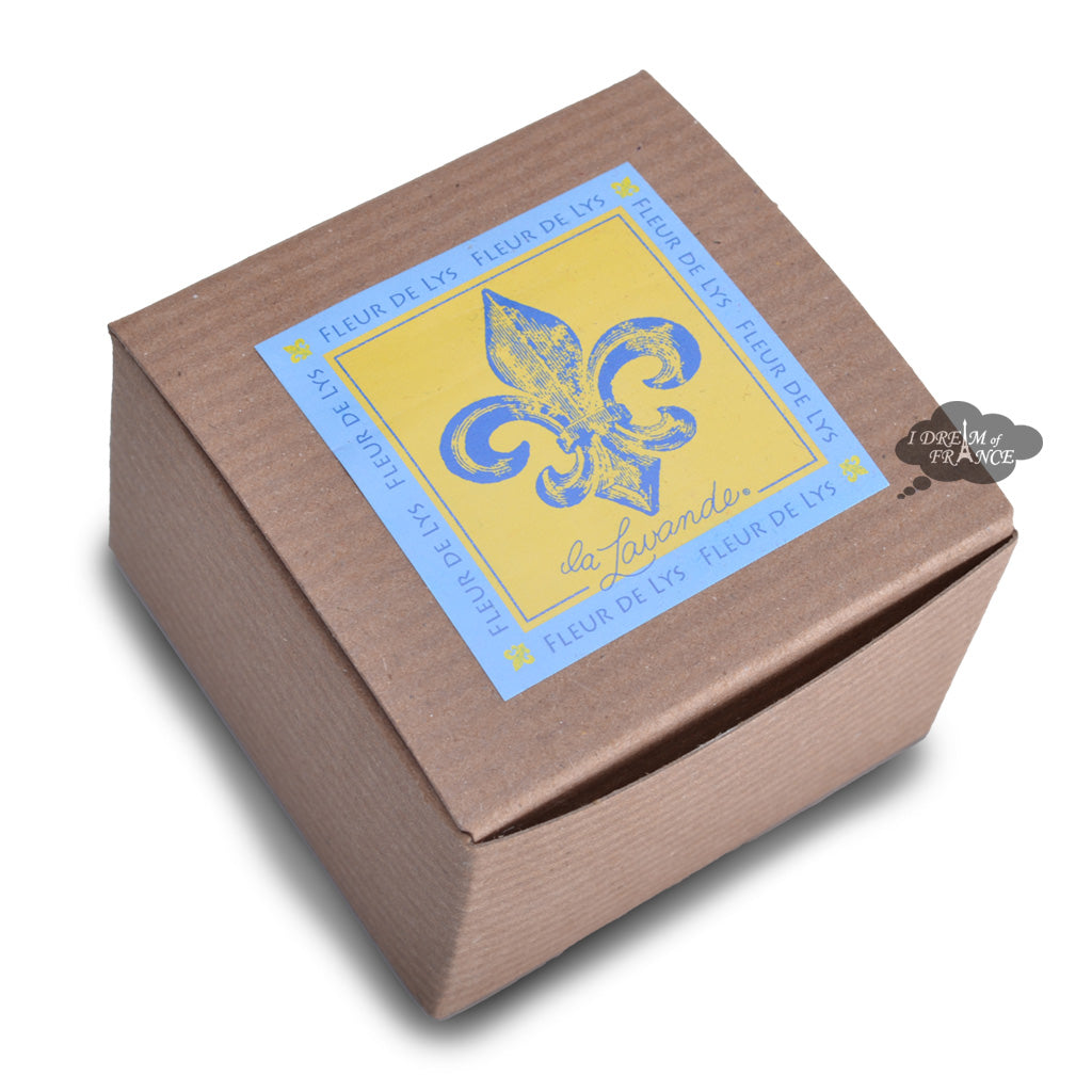 La Lavande Lavender Heart Soap in Fleur de Lys Kraft Box