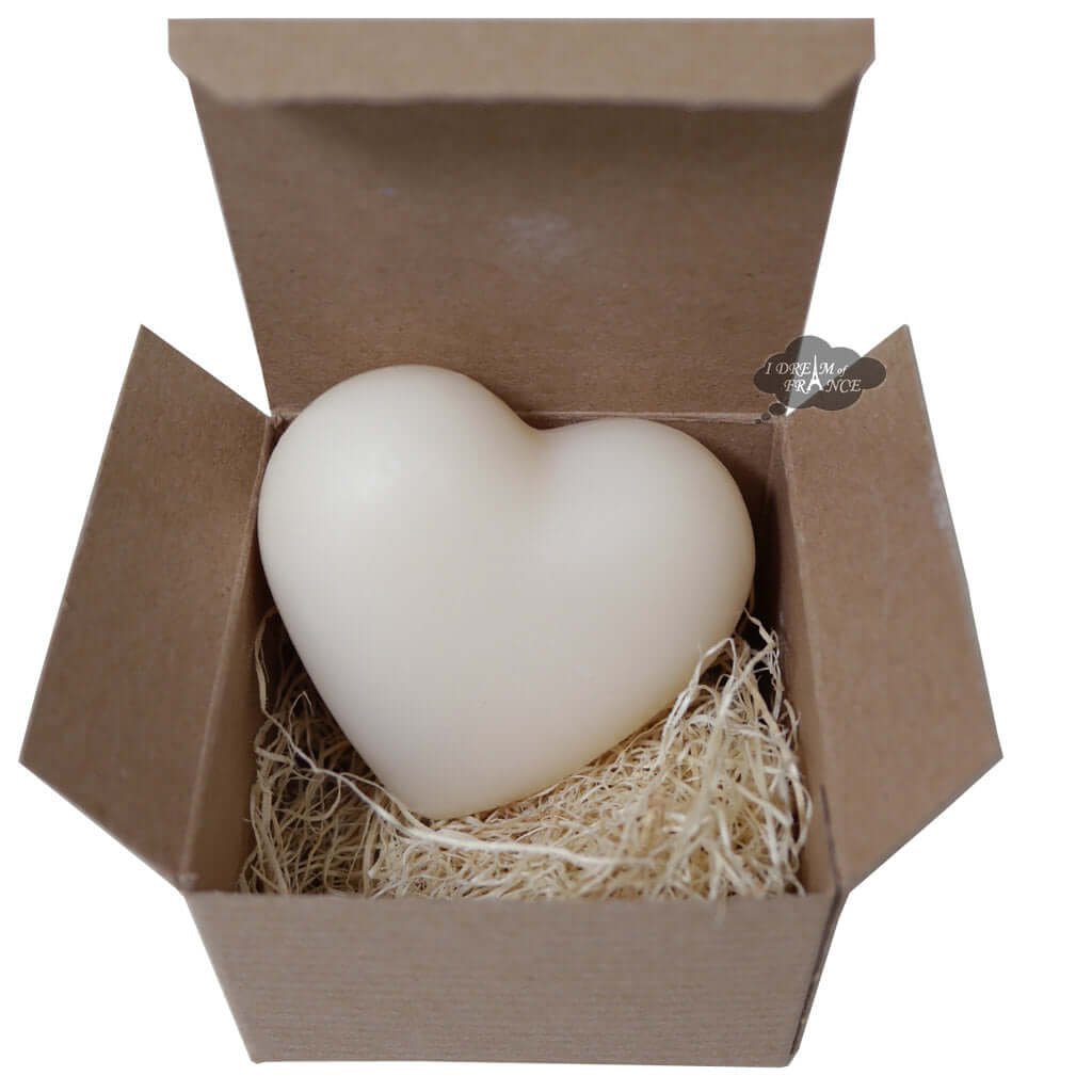 La Lavande French Tulip Heart Soap in Lavender Kraft Box