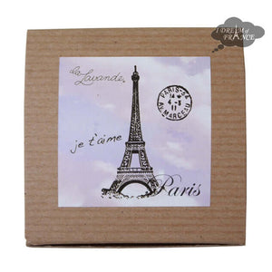 La Lavande French Tulip Heart Soap in Lavender Kraft Box