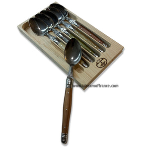 Laguiole Jean Dubost Spoons set of 6 - Multicolor Handles