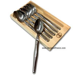 Laguiole Jean Dubost Spoons set of 6 - Stainless Steel Handles