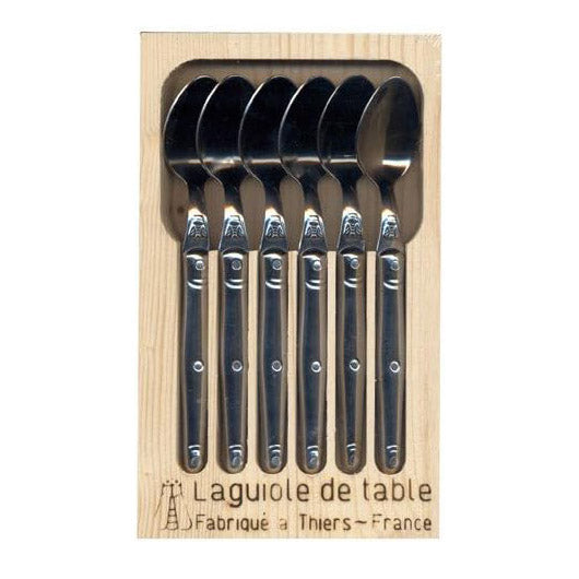 Laguiole Jean Dubost Tea Spoons set of 6 - Stainless Steel Handles