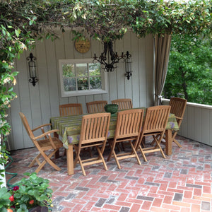 58" Square Lavender Green Acrylic-Coated Cotton Provence Tablecloth by Le Cluny