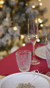 62" Square Christmas Spirit Red French Jacquard Tablecloth by Tissus Toselli