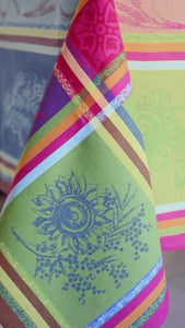 Cezanne Blue French Jacquard Tablecloth by L'Ensoleillade