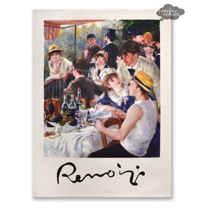 Luncheon of the Boating Party by Renoir French Cotton Kitchen Towel by L.R. Creations