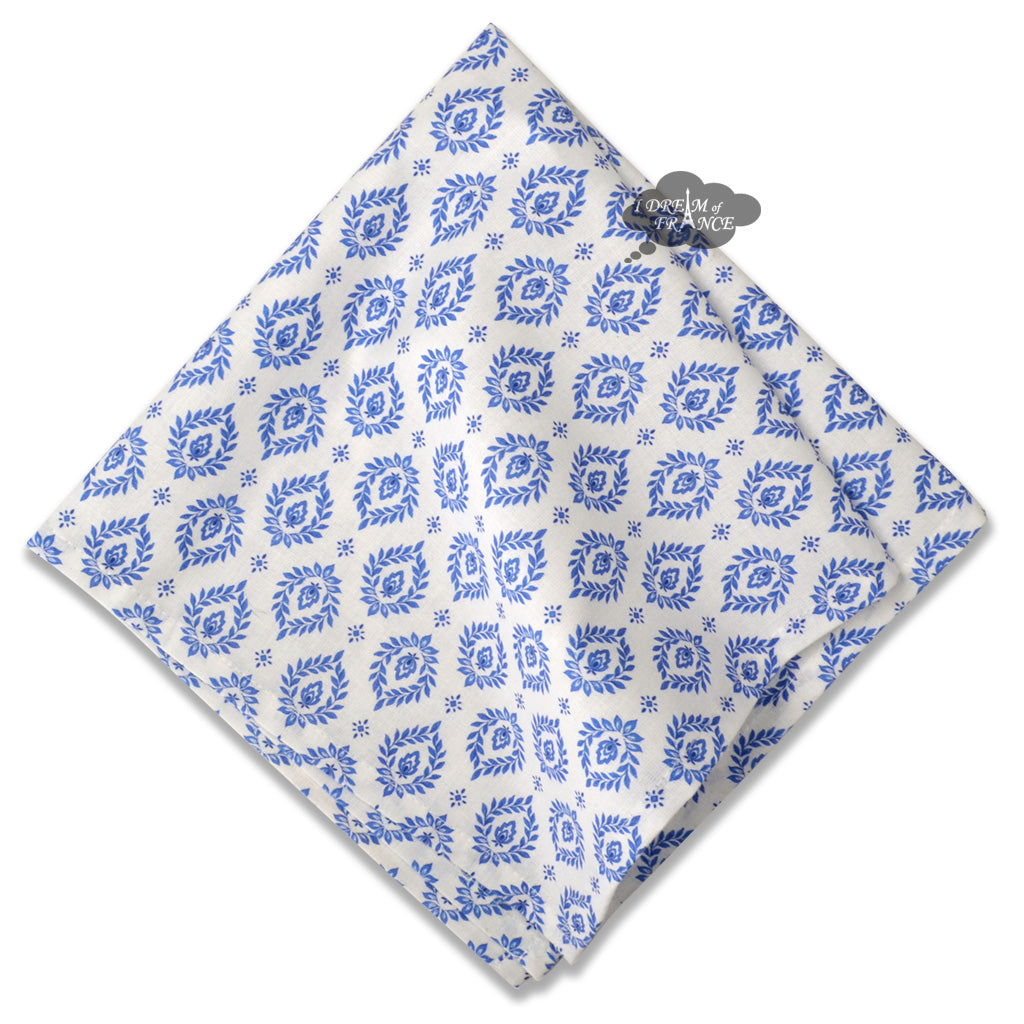 Sormiou Blue & White Provence All-Over Cotton Napkin by Label France