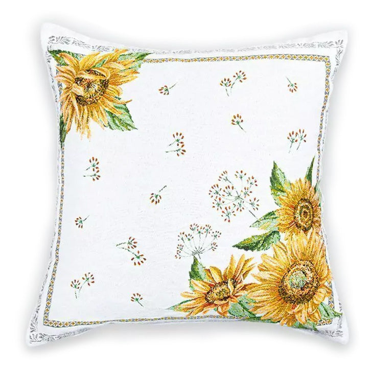 Sunflower Tapestry 18" Pillow Cover by Tissus Toselli