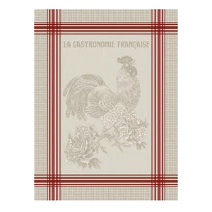 French kitchen towel - Jacquard cotton - Bresse Rooster | Tissus Toselli
