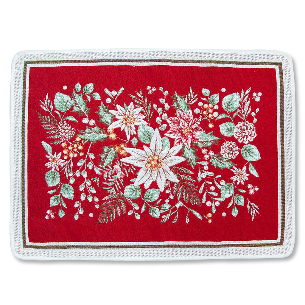 Edelweiss French Christmas Tapestry Placemat by Tissus Toselli
