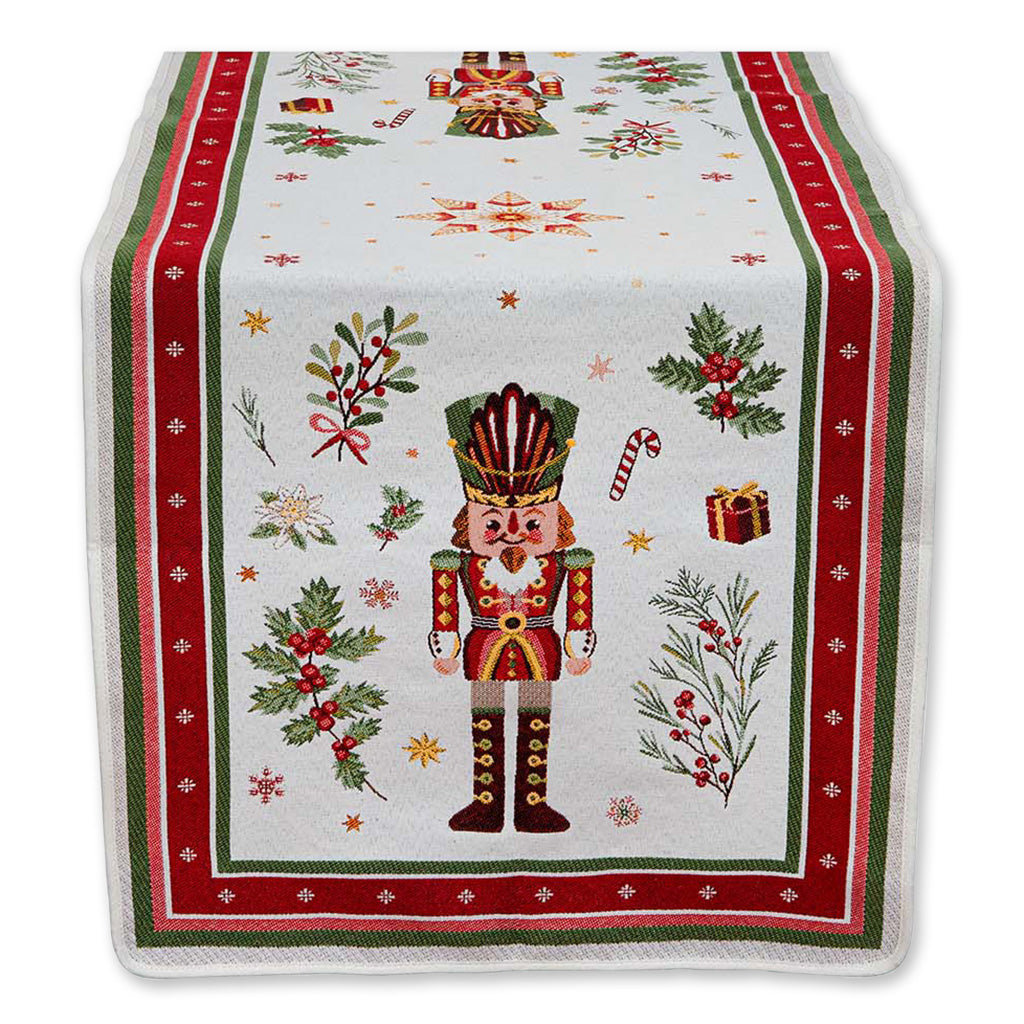 16x40" Nutcracker Jacquard Table Runner by Tissus Toselli