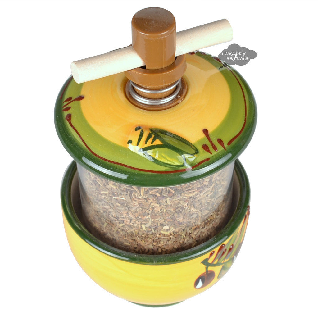 Spice GRINDER HERBS DE PROVENCE - Olive Wood - Provence Kitchen®