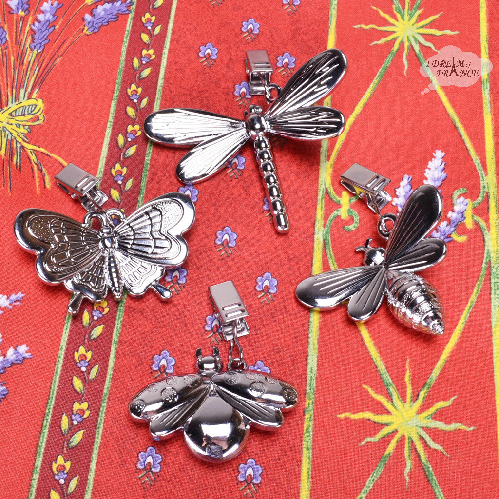 Set of 4 Metal Garden Dwellers Tablecloth Weights I Dream of France