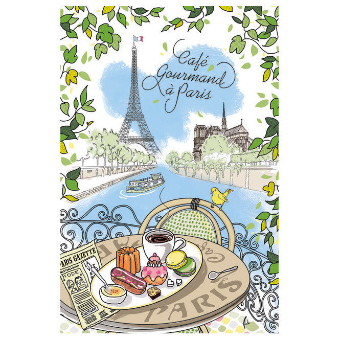 Cafe Gourmand Tea Towel by Torchons & Bouchons