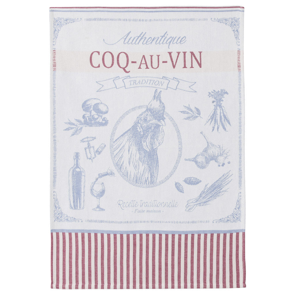 Coucke Coq au Vin French Jacquard Dish Towel