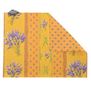 French, Provence, authentic Lavender Yellow Coated Reversible Placemat by Le Cluny