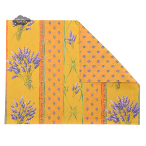 Lavender Yellow Coated Reversible Placemat by Le Cluny