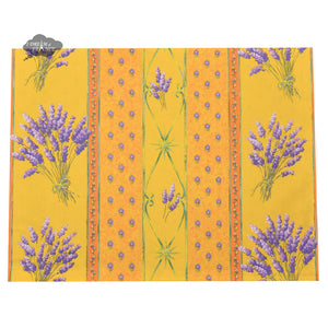 French, Provence, authentic Lavender Yellow Coated Reversible Placemat by Le Cluny