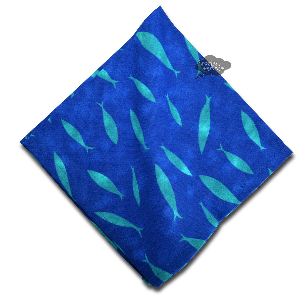 Fishy Fish French Cotton Napkin by Le Cluny