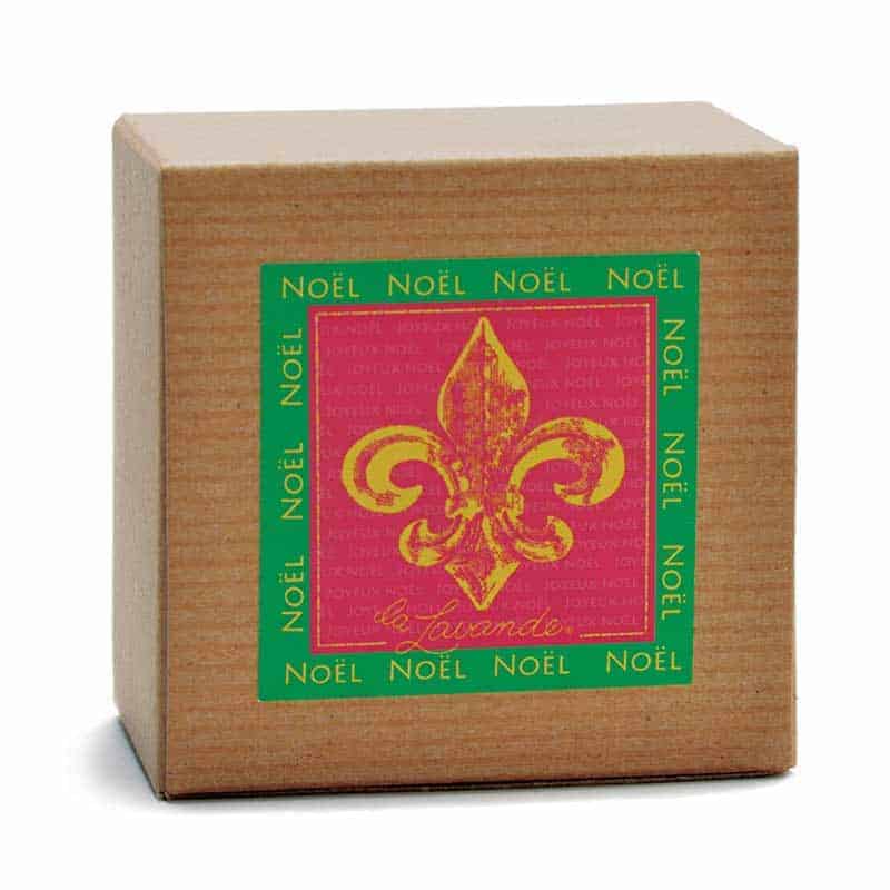 La Lavande Lavender Heart Soap in Christmas Kraft Box