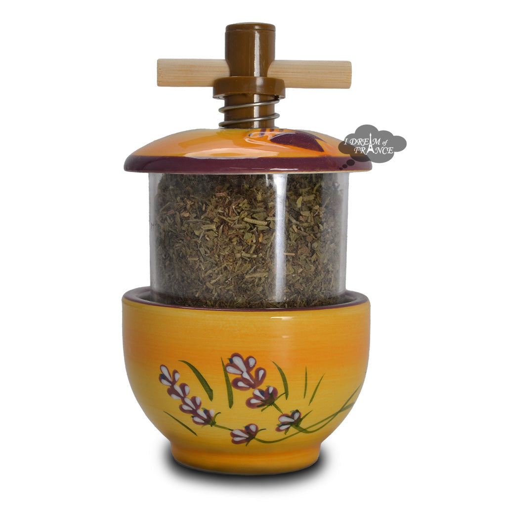 Copy of Ceramic Mill with Herbes de Provence - White Flowers