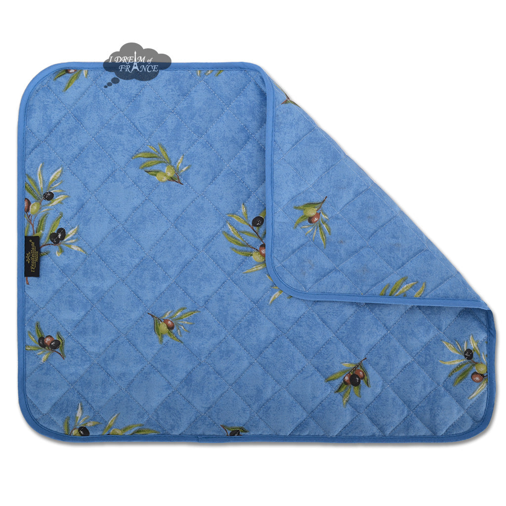 Copy of Clos des Oliviers Blue All-Over Cotton Quilted Placemats