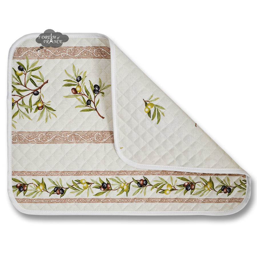 Clos des Oliviers Cream Cotton Quilted Placemats