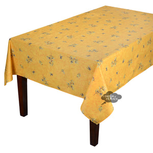 60x78" Rectangular Clos des Oliviers Yellow All-Over Acrylic-Coated Cotton Tablecloth by l'Ensoleillade