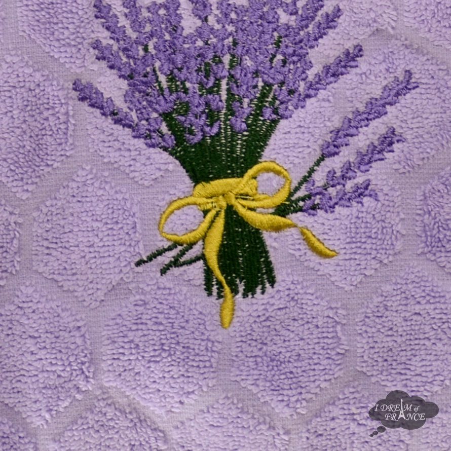Round Terry Hand Towel Lavender Lavender by Coton Blanc
