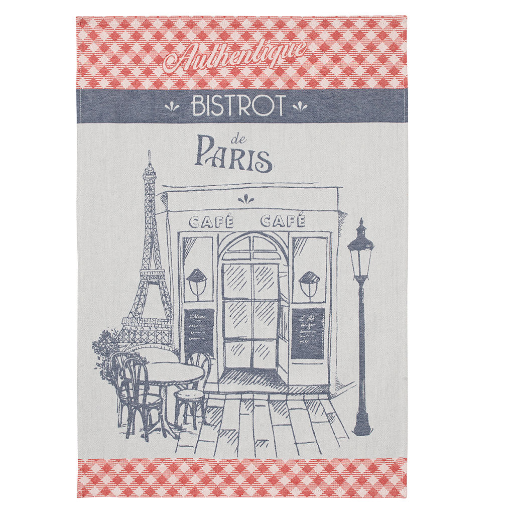 Authentic Bistro (Authentique Bistrot) French Jacquard Dish Towel by Coucke
