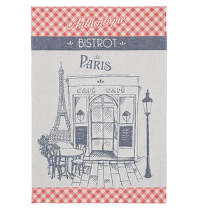 Authentic Bistro (Authentique Bistrot) French Jacquard Dish Towel by Coucke