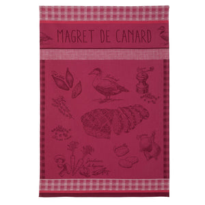 Magret de Canard (Duck Breast) French Jacquard Cotton Dish Towel by Coucke