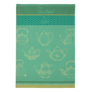 100% linen tea towels. Kitchen towels. Emerald green mint