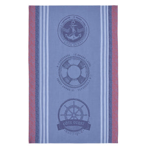 Nautical (Nautique) French Jacquard Cotton Dish Towel by Coucke