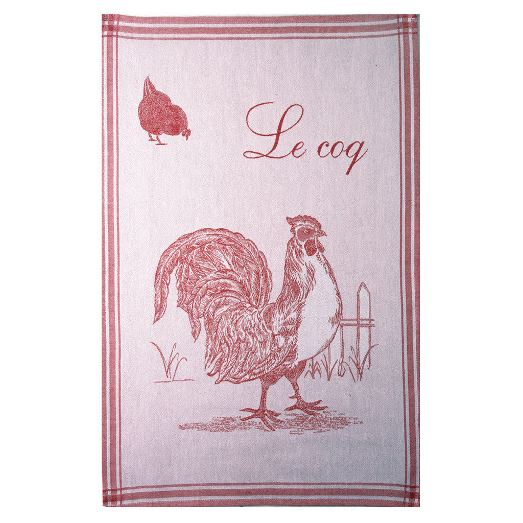 Asciugamano Jacquard Coucke In Cotone Francese 20x30 Con Granchio Rosso | Tema Marino Per Cucina