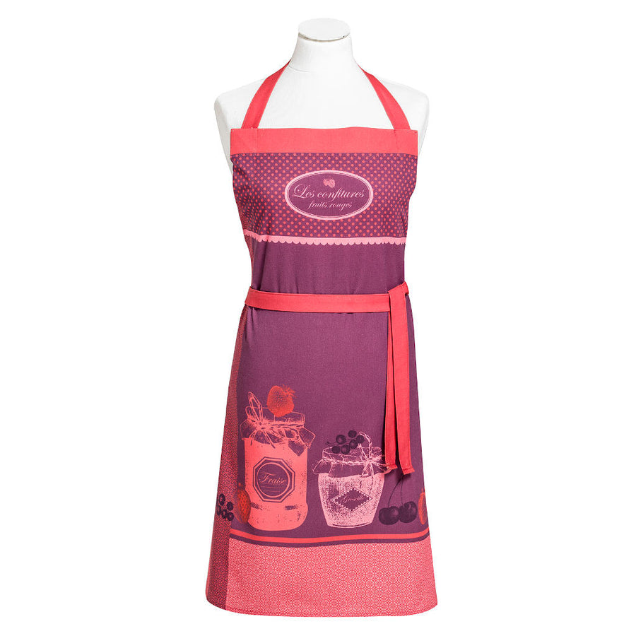 Red Fruit Jam (Confiture Fruits Rouges) Cotton Kitchen Apron by Coucke