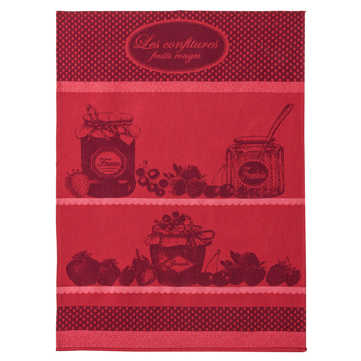Coucke Confiture Fruits Rouge French Jacquard Dish Towel
