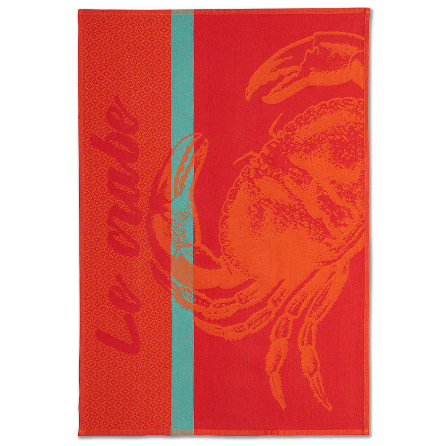 Crab French Jacquard Dish Towel by Coucke
