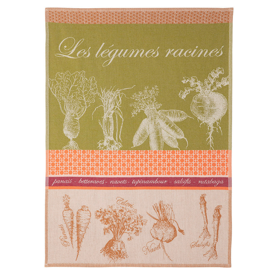 Root Vegetables French Jacquard Dish Towel by Coucke