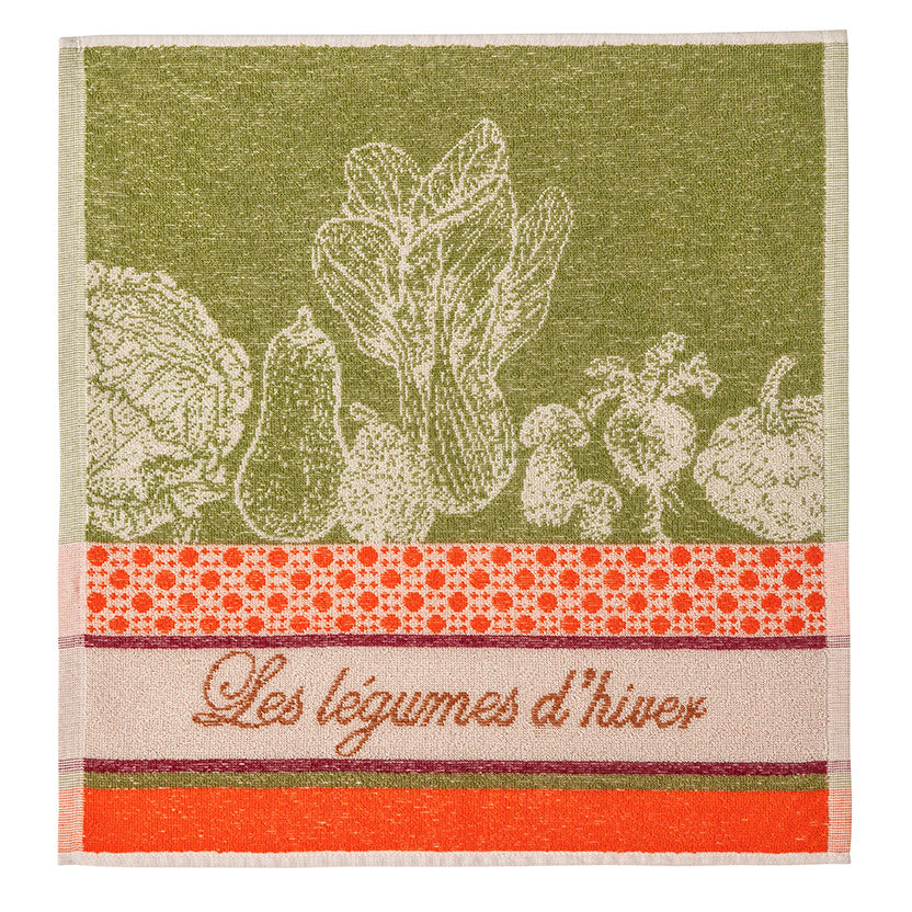 Winter Vegetables (Legumes d'Hiver) Terry Square Towel by Coucke