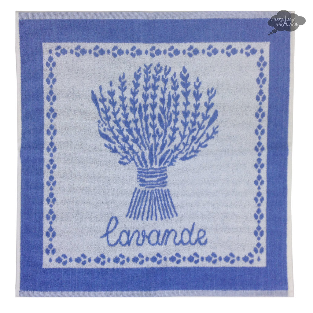 Coucke Terry Square Towel - Lavande Blue