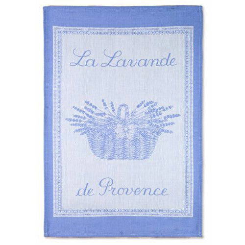 Coucke La Lavande de Provence French Dish Towel - Blue