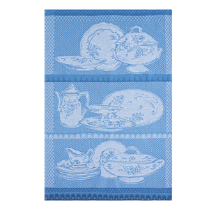 Vintage Dishes (Vaisselles Ancienne) French Jacquard Cotton Dish Towel by Coucke