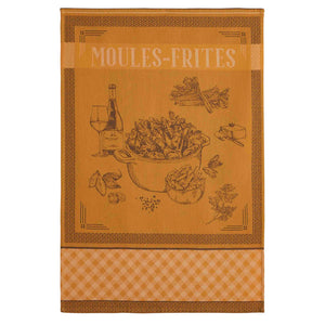 Moules Frites French Jacquard Cotton Dish Towel by Coucke