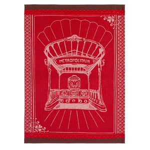 Paris Metropolitain French Jacquard Cotton Dish Towel by Coucke