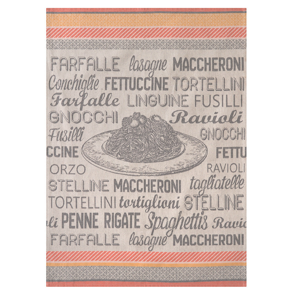 Pasta Dish (Plat de Pates) French Jacquard Cotton Dish Towel by Coucke