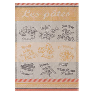 Pasta Variety (Varietes de Pates) French Jacquard Cotton Dish Towel by Coucke