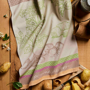 Potatoes (Pommes de Terre) French Jacquard Cotton Dish Towel by Coucke