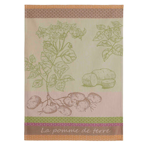 Potatoes (Pommes de Terre) French Jacquard Cotton Dish Towel by Coucke